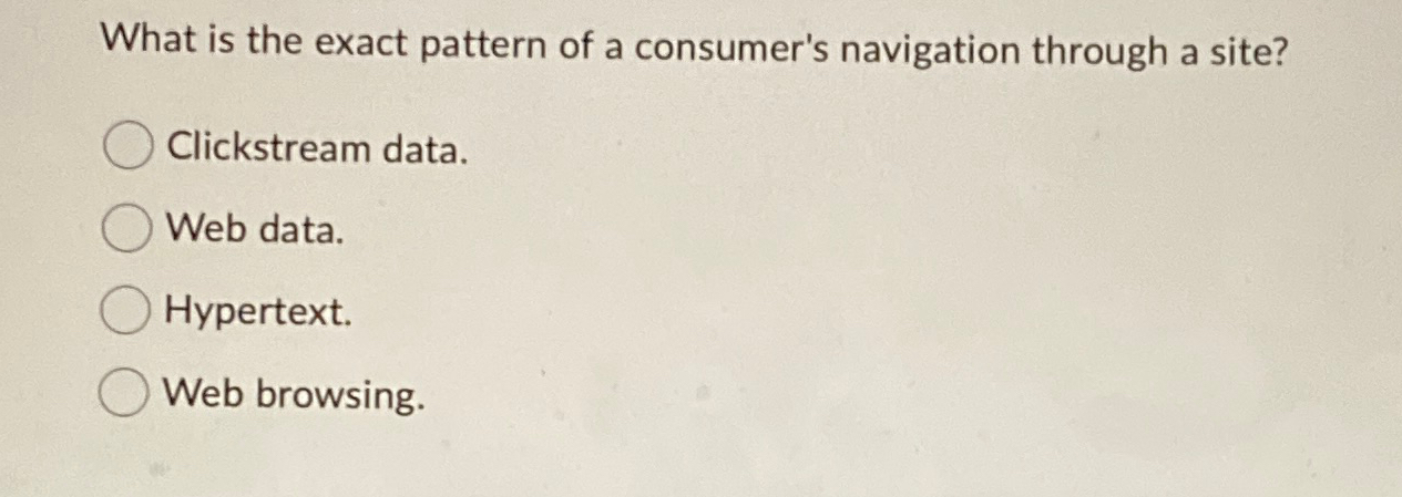 What is the exact pattern of a consumer's
