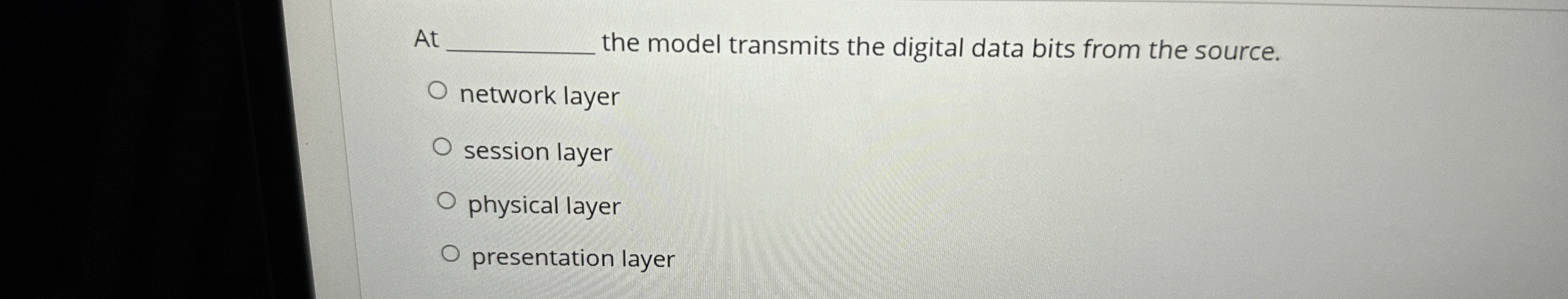 At the model transmits the digital data bits from