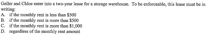 Geller and Chloe enter into a two - year lease