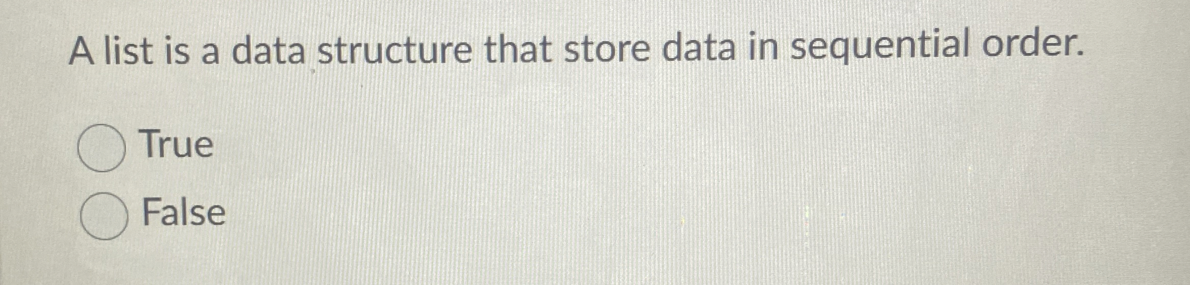 A list is a data structure that store data in