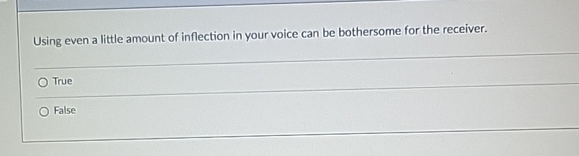 Using even a little amount of inflection in your