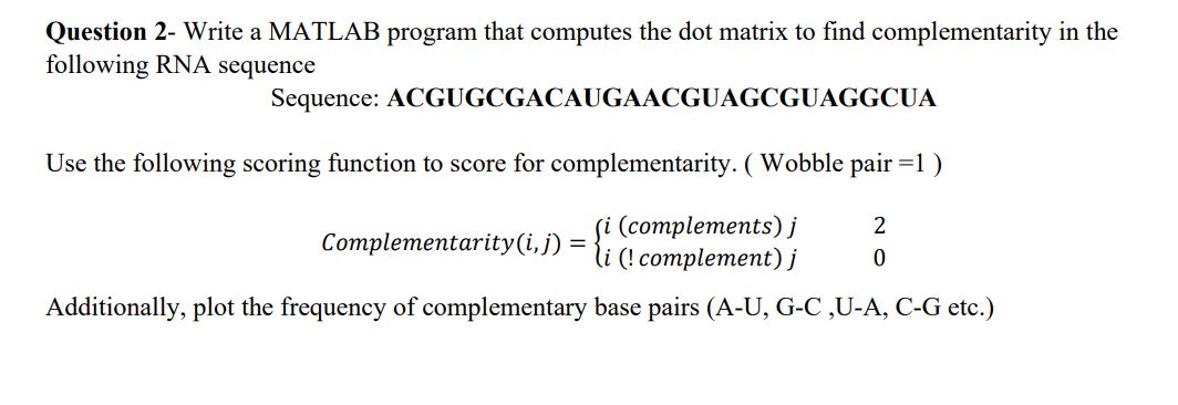 Write a MATLAB program that computes the dot