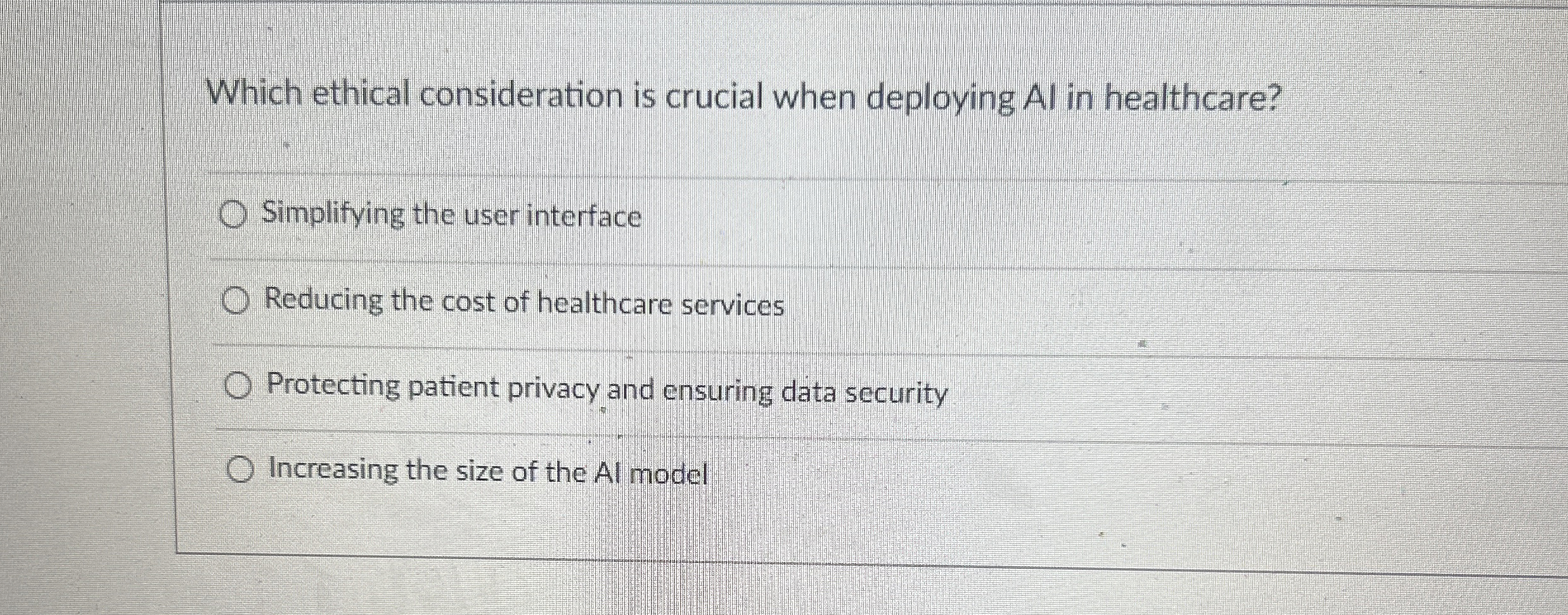 Which ethical consideration is crucial when