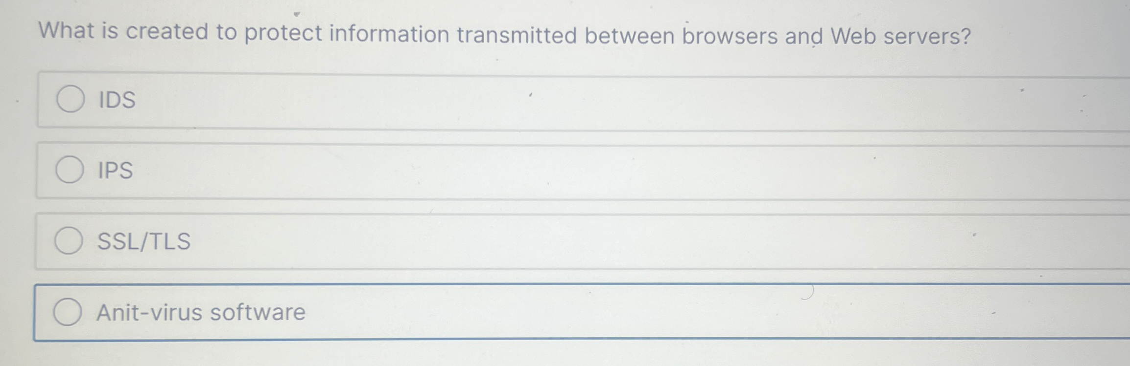 What is created to protect information