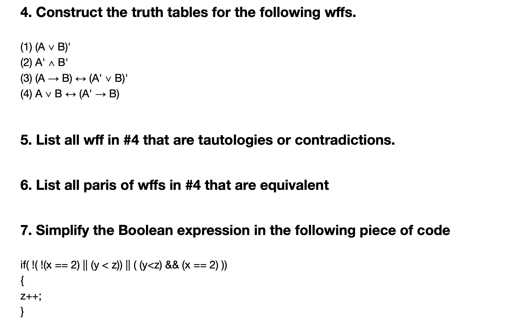 Please use prime notation Construct the truth