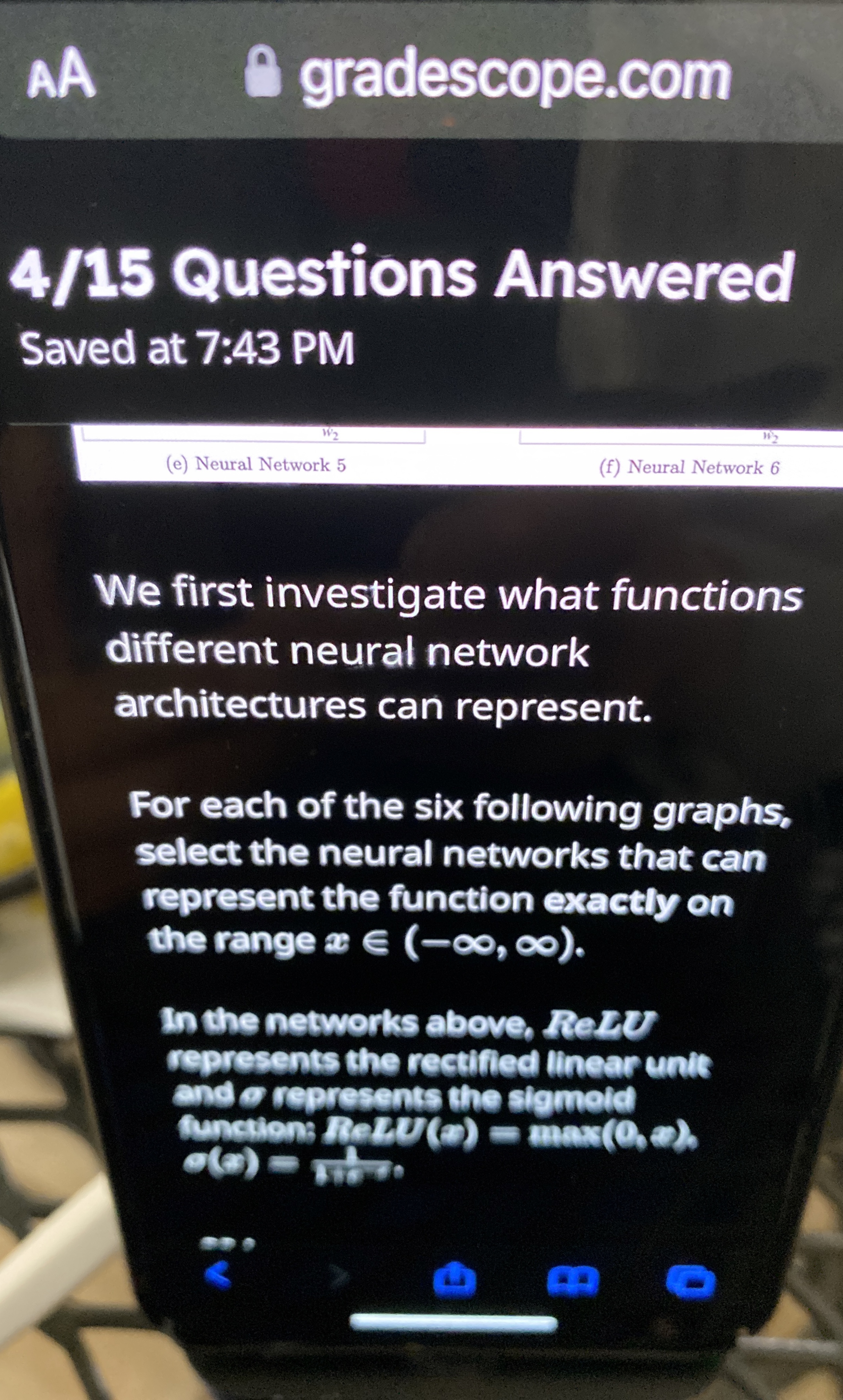 A a gradescope.com 4 1 6 Quesilons Answerec Saved