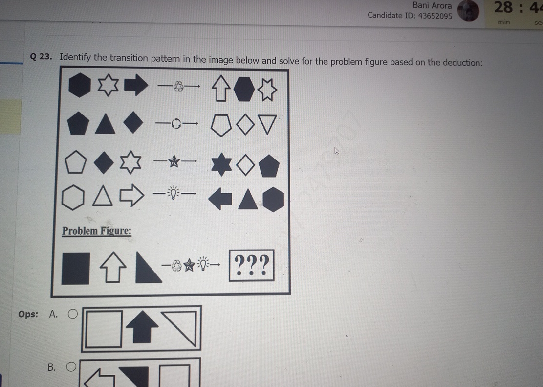 Bani Arora Candidate ID: 4 3 6 5 2 0 9 5 Q 2 3 .