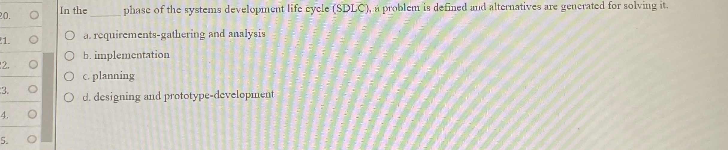 In the q , phase of the systems development life