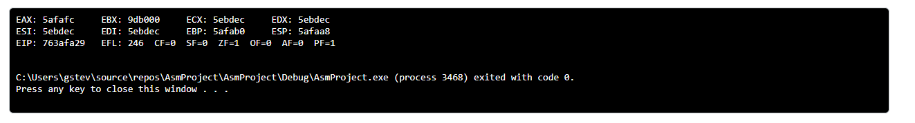 I need help with an assembly code using the