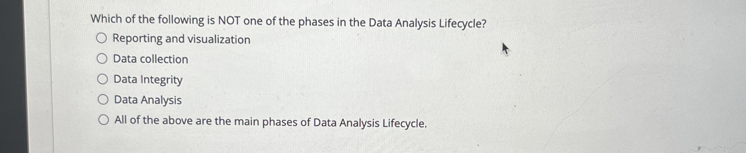 Which of the following is NOT one of the phases