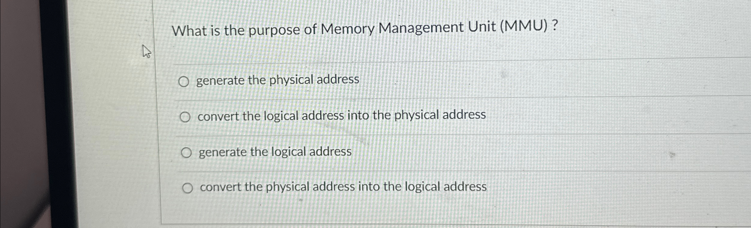 What is the purpose of Memory Management Unit (