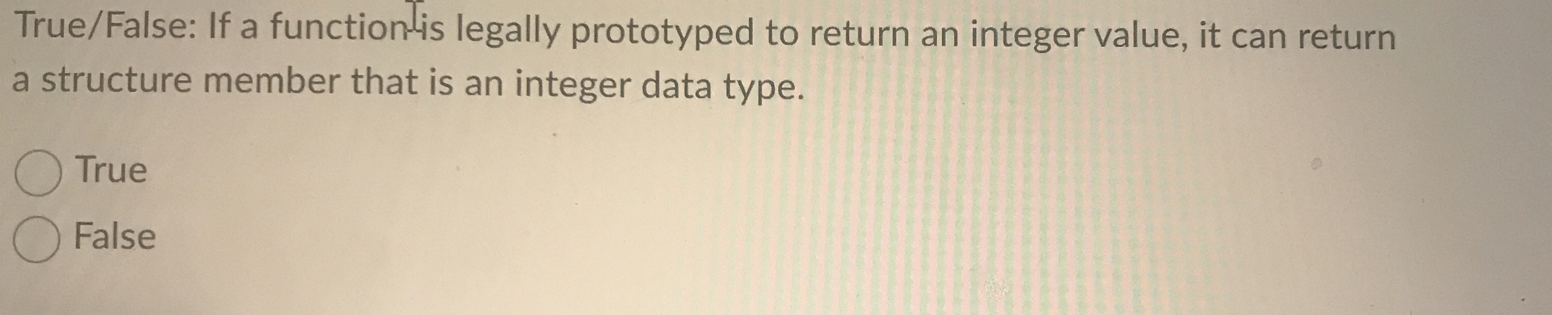True / False: If a functionlis legally prototyped