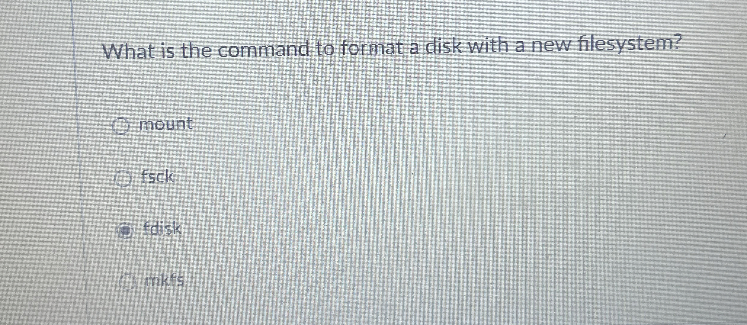What is the command to format a disk with a new