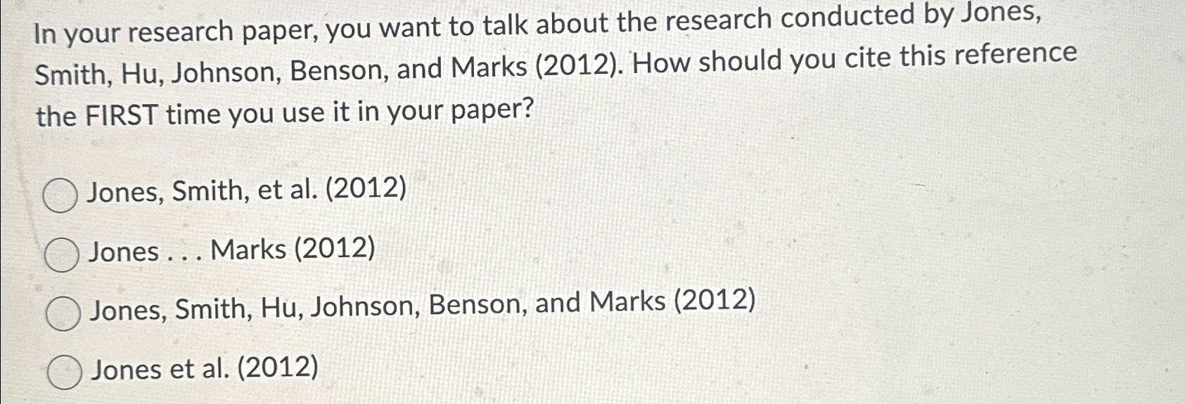 In your research paper, you want to talk about