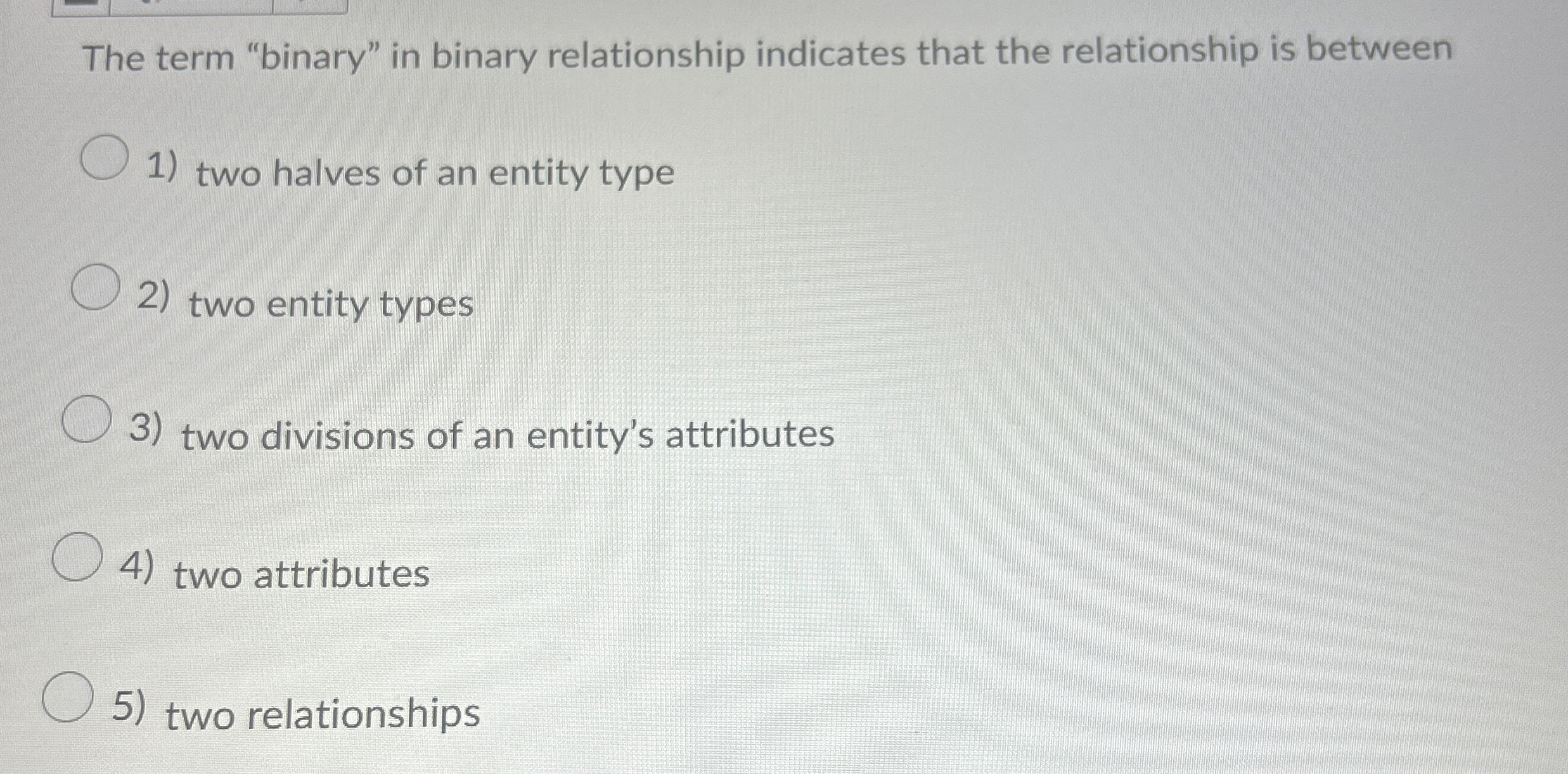 The term "binary" in binary relationship