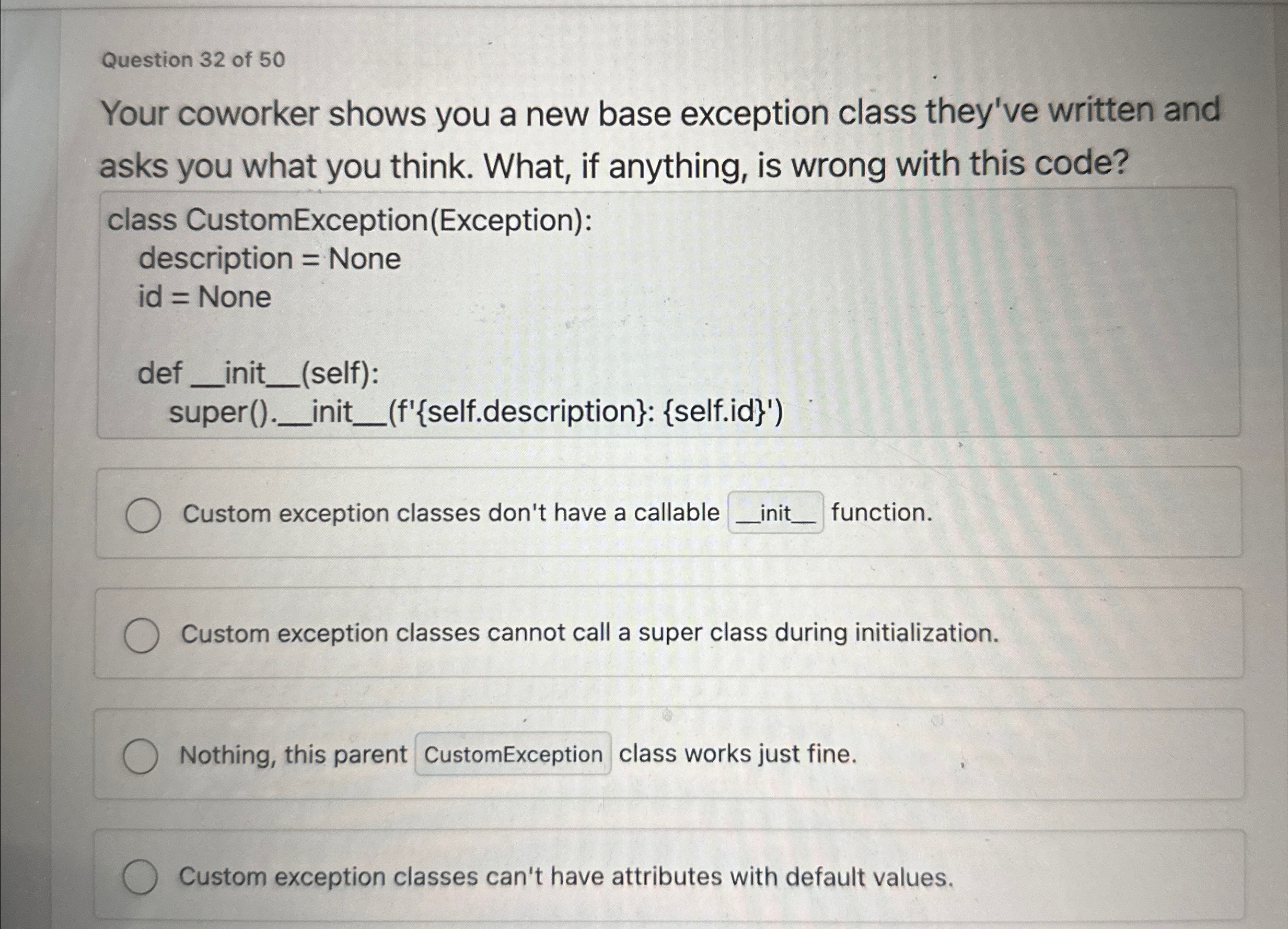Question 3 2 of 5 0 Your coworker shows you a new