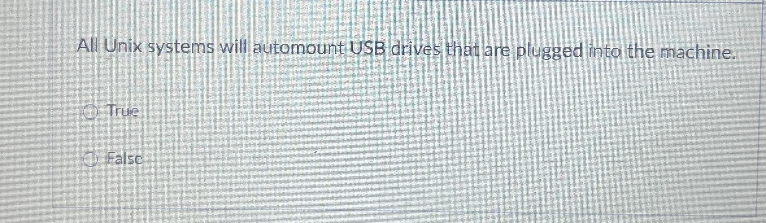 All Unix systems will automount USB drives that