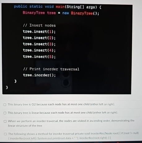 This binary tree is O 2 because each node has at