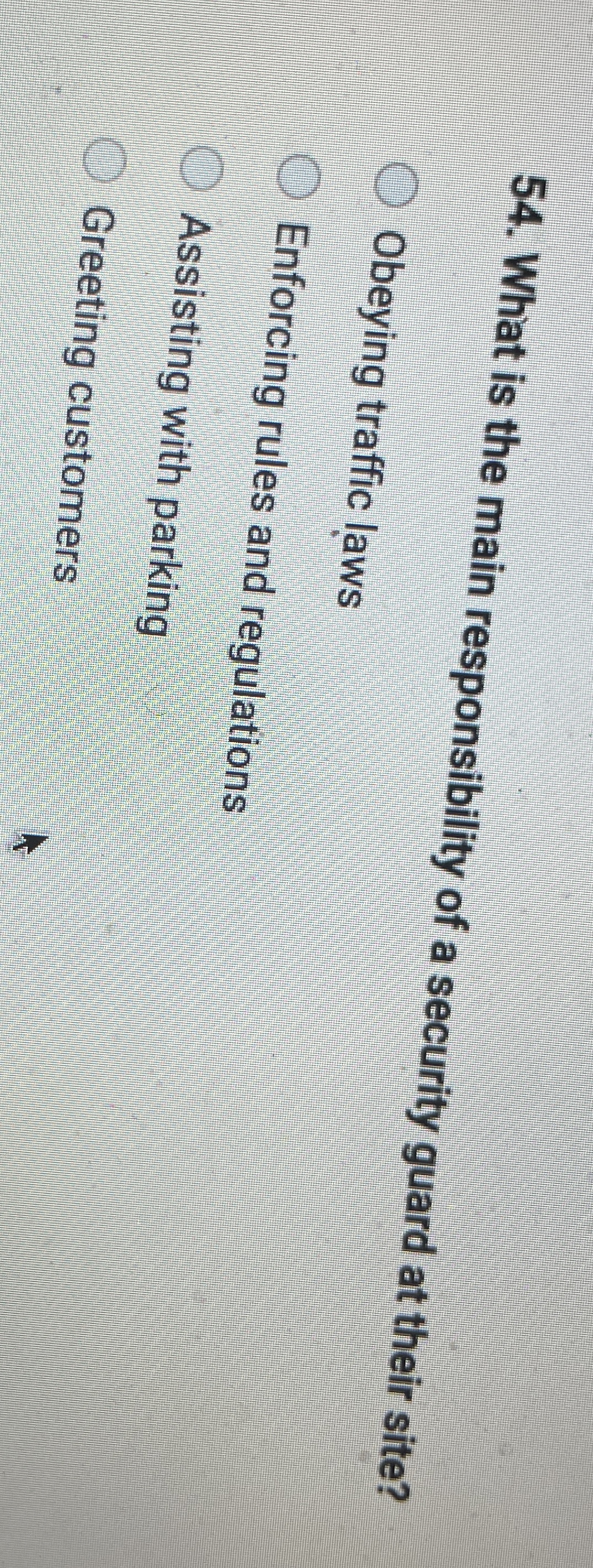 What is the main responsibility of a security