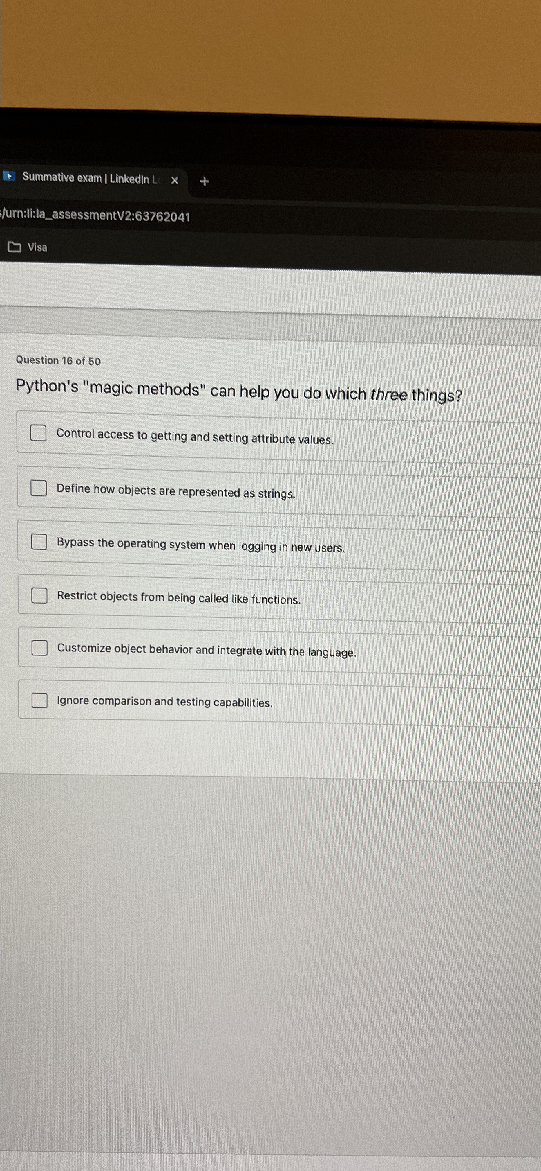 Summative exam / Linkedln ) Jurn:li:la _