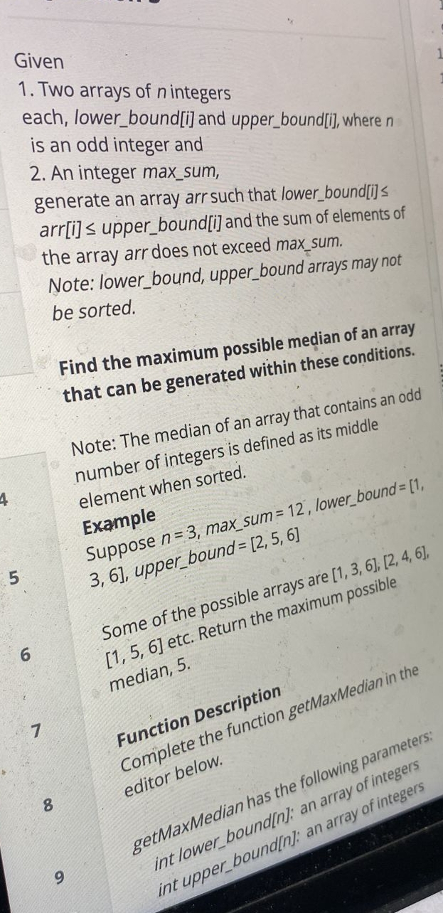 Given Two arrays of n integers each, lower _