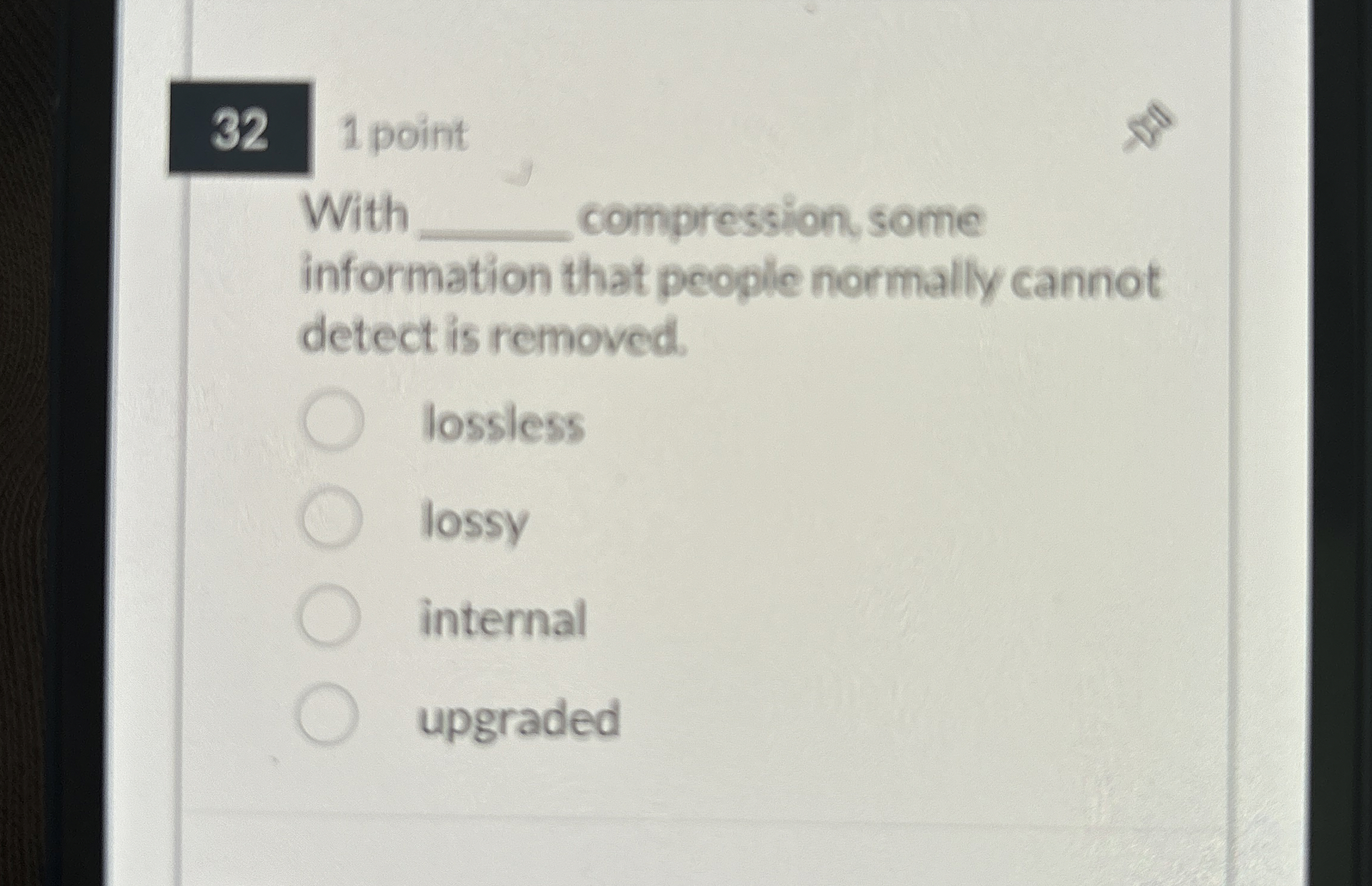 3 2 1 point With compression some information