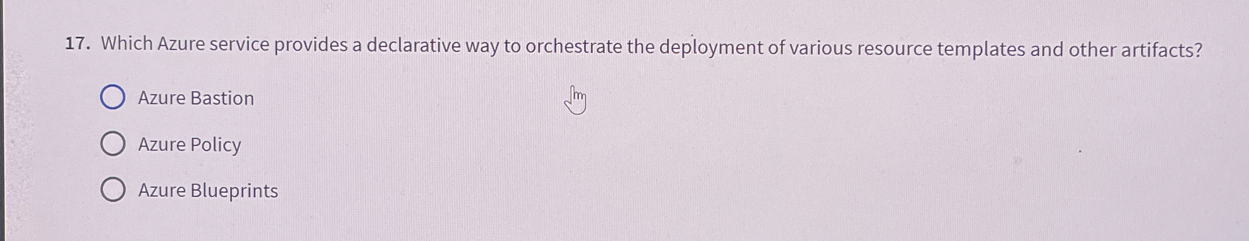 Which Azure service provides a declarative way to
