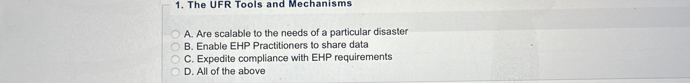 The UFR Tools and Mechanisms A . Are scalable to