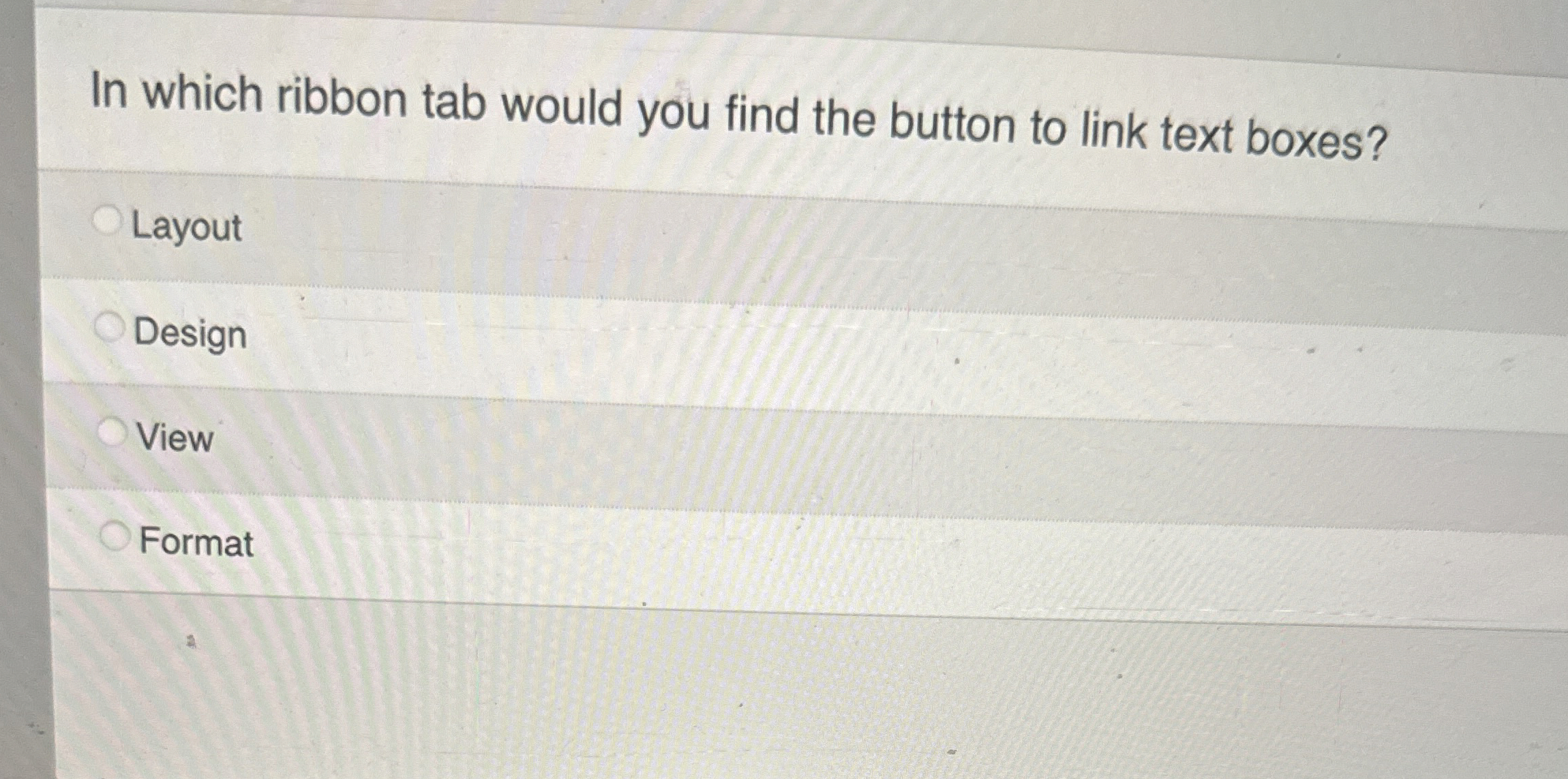 In which ribbon tab would you find the button to