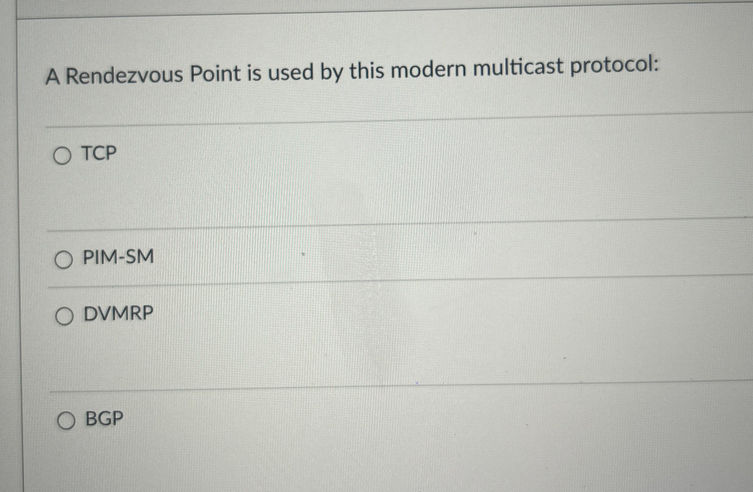 A Rendezvous Point is used by this modern