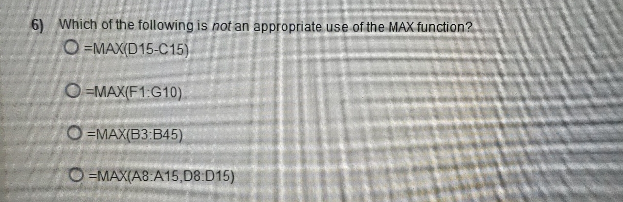 Which of the following is not an appropriate use