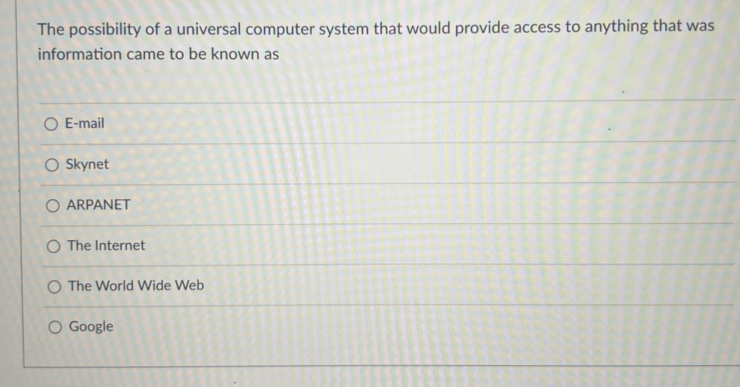 The possibility of a universal computer system