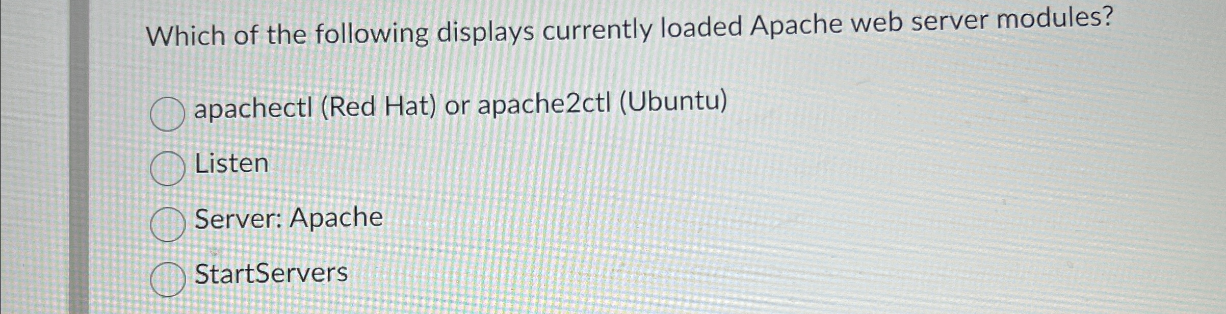 Which of the following displays currently loaded