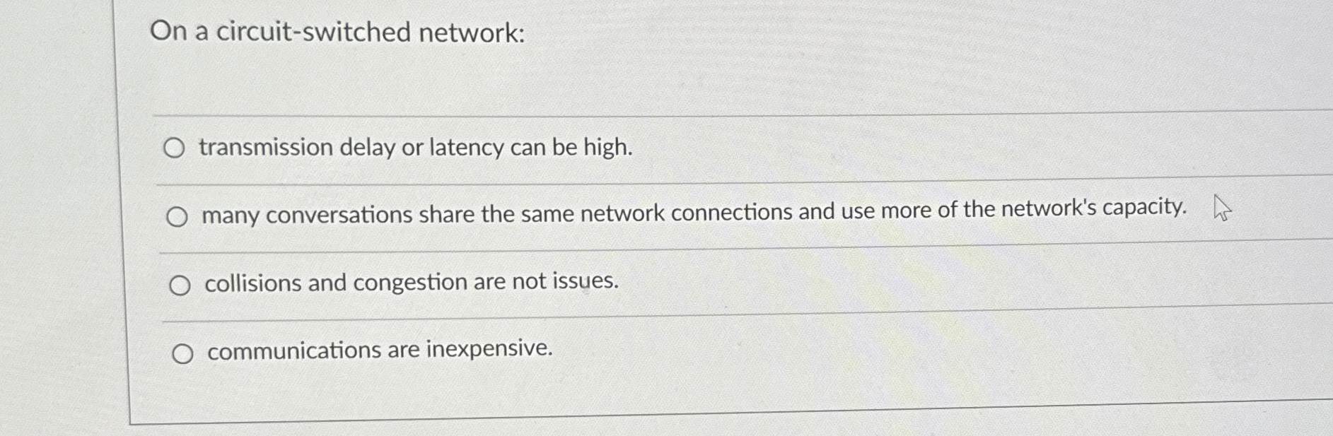 On a circuit - switched network: transmission