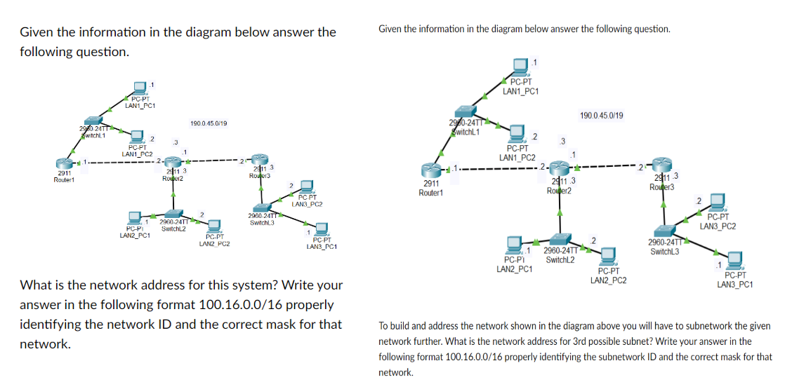 Given the information in the diagram below answer