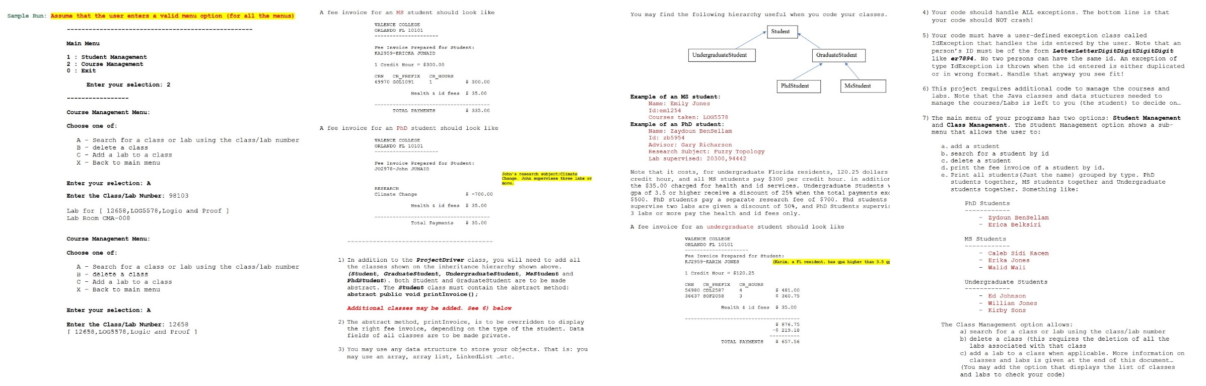 Here is a skeleton Code with some implementations