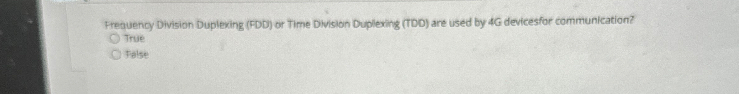 Frequency Division Duplexing ( FDD ) of Time