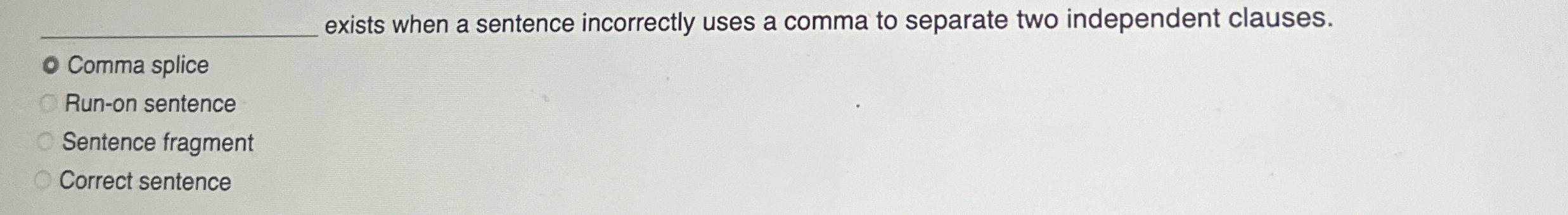 q , exists when a sentence incorrectly uses a