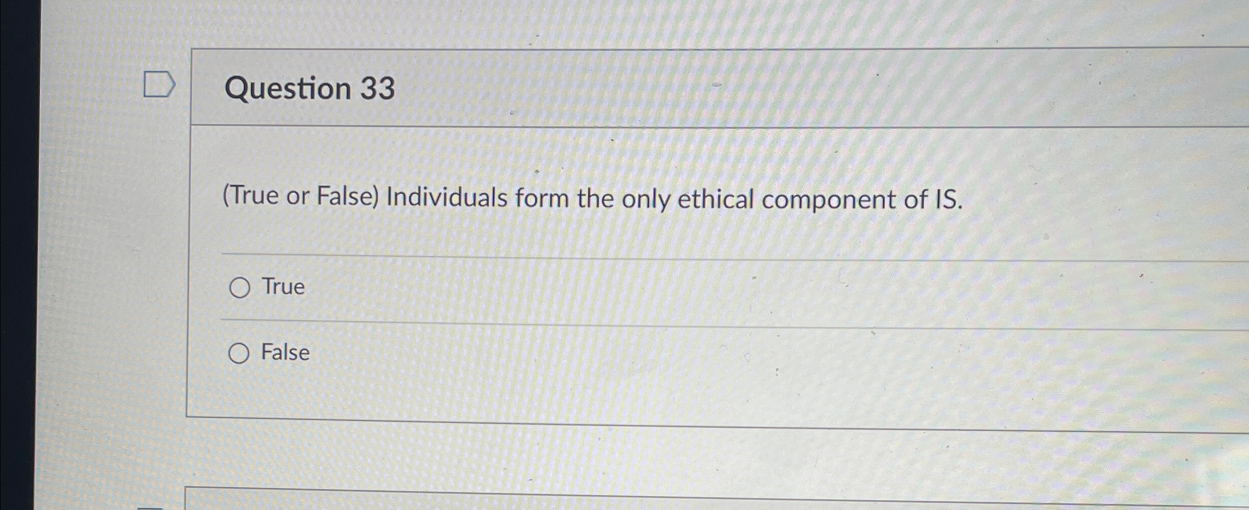 Question 3 3 ( True or False ) Individuals form