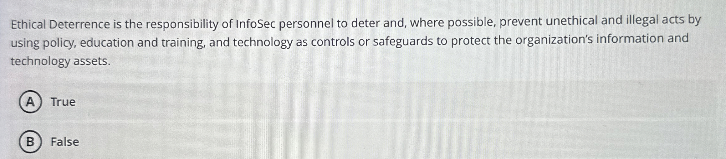 Ethical Deterrence is the responsibility of