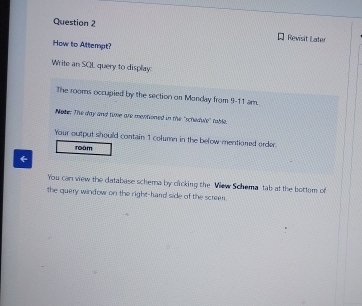 Question 2 How to Attempt? Write an SCL query to