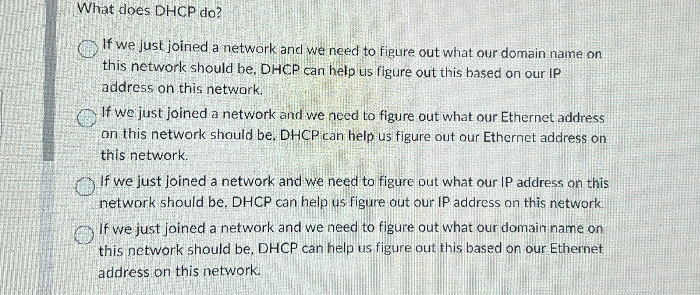 What does DHCP do ? If we just joined a network