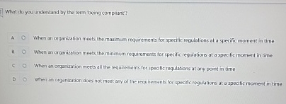 What do you understand by the term being