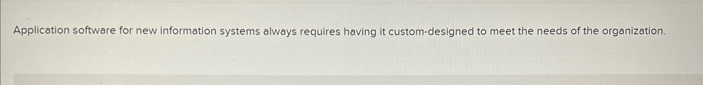 Application software for new information systems