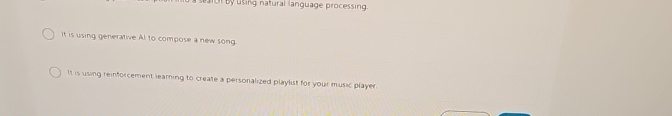 It is using generative A to compose a new song.