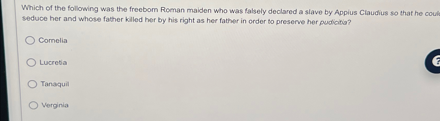 Which of the following was the freeborn Roman