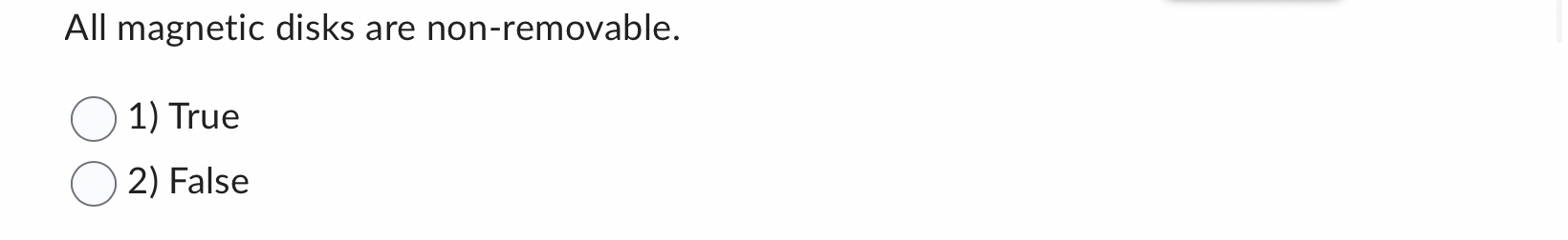 Steps for All magnetic disks are non - removable.