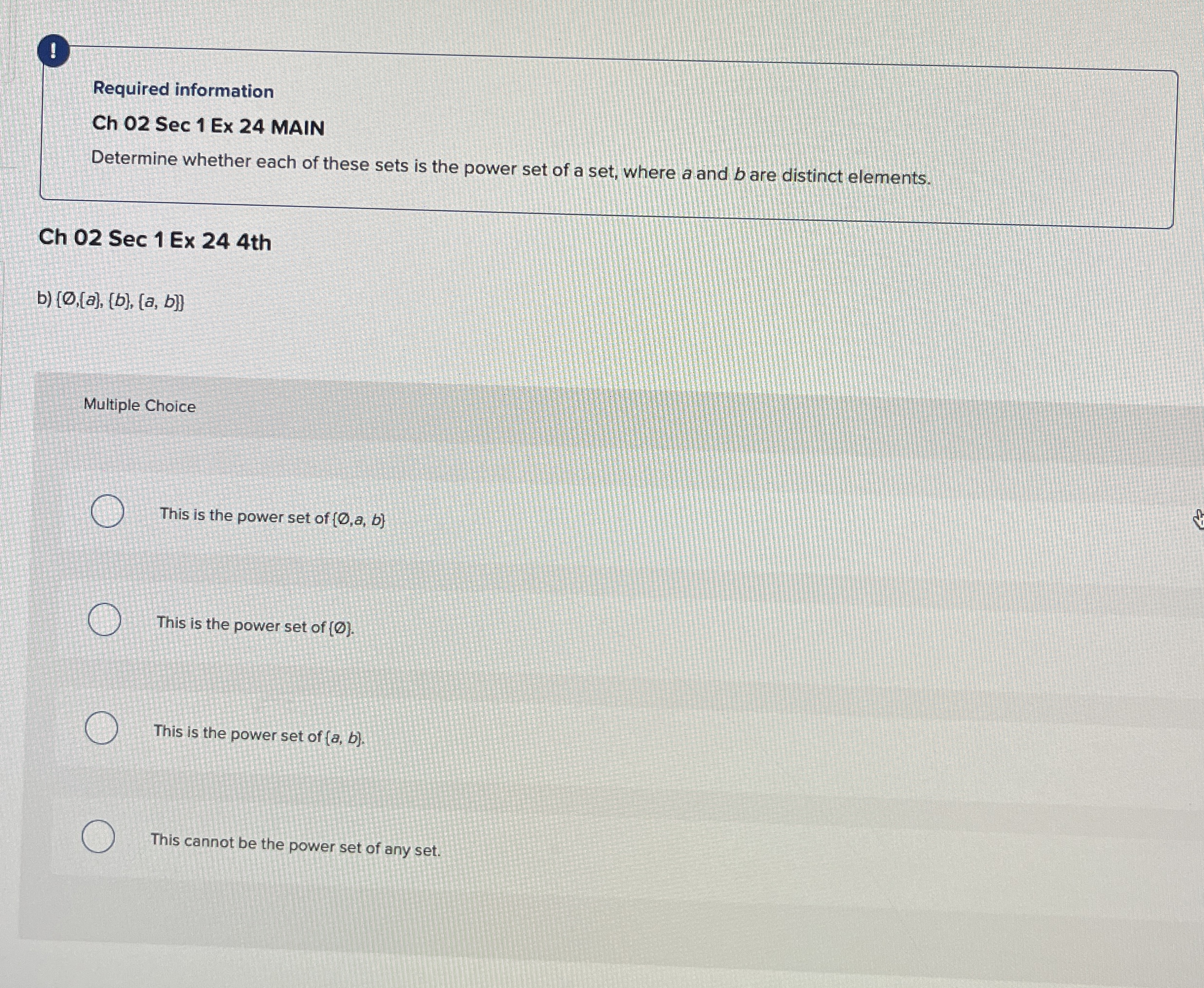 ! Required information Ch 0 2 Sec 1 Ex 2 1 MAIN