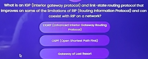 What is an IGP ( interior gateway protocol ) and