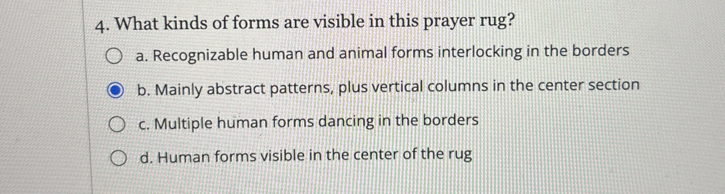 What kinds of forms are visible in this prayer